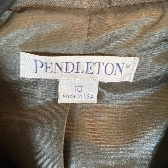 Vintage Pendleton 100% Virgin Wool Gray Blazer Women's Sz 10 2-Button‎ Career - Picture 3 of 9
